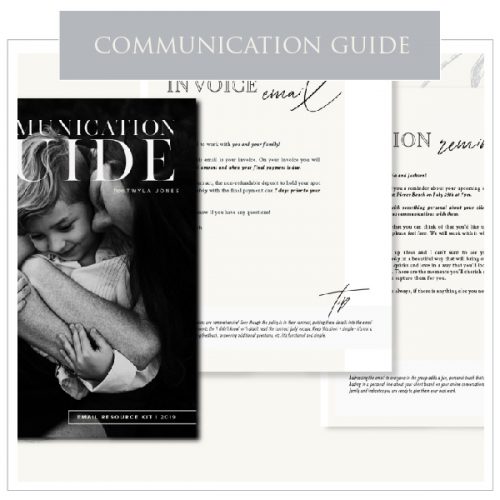 Communication Guide is designed for family photographers